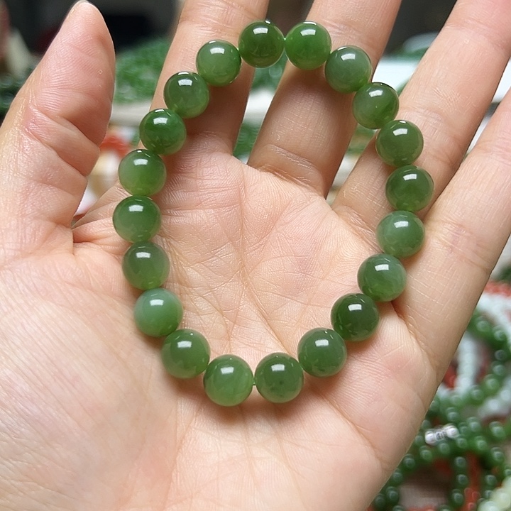 手链未镶嵌和田玉（碧玉）