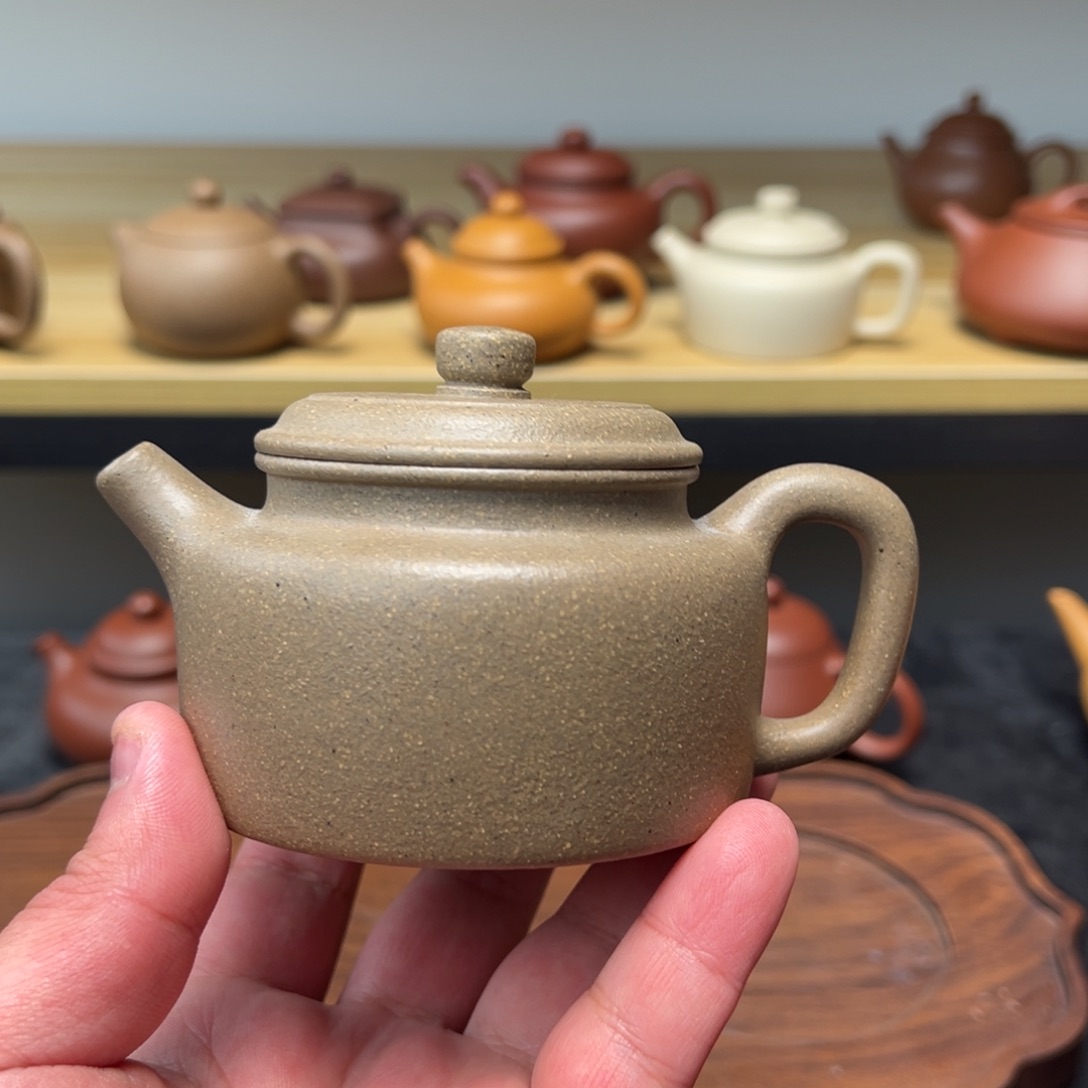 紫砂茶壶微瑕200青降坡德钟