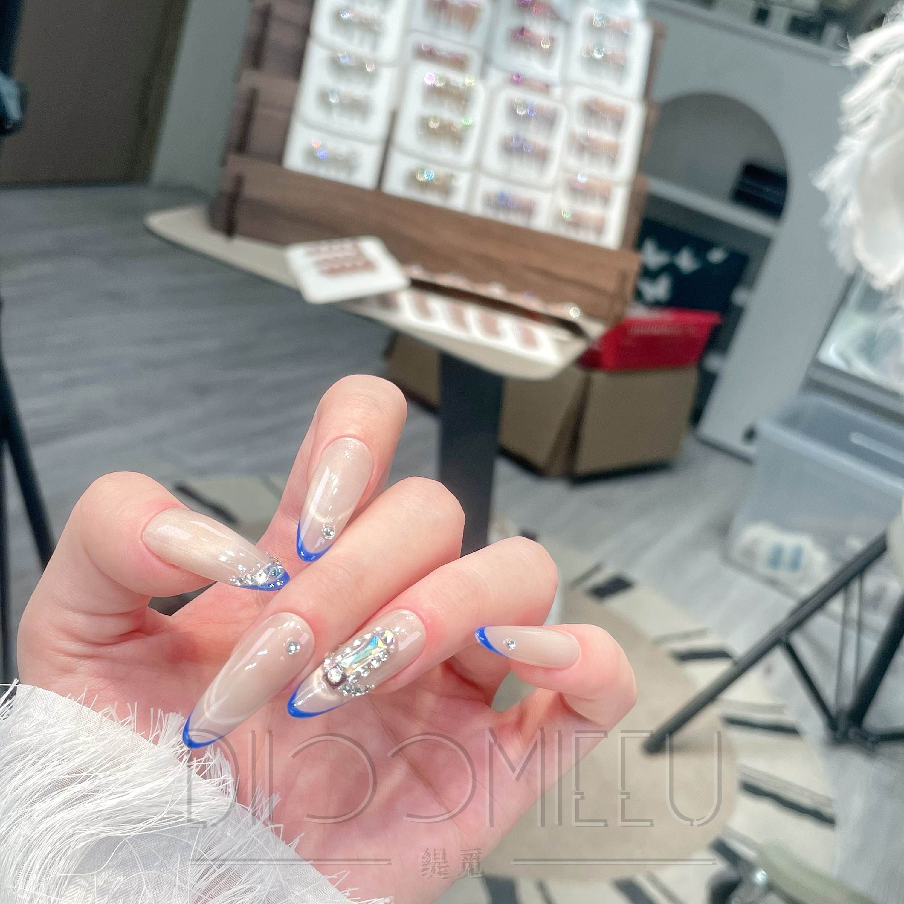 【克莱因秘境】缇觅法式简约全华子钻纯手工可拆卸式穿戴甲
