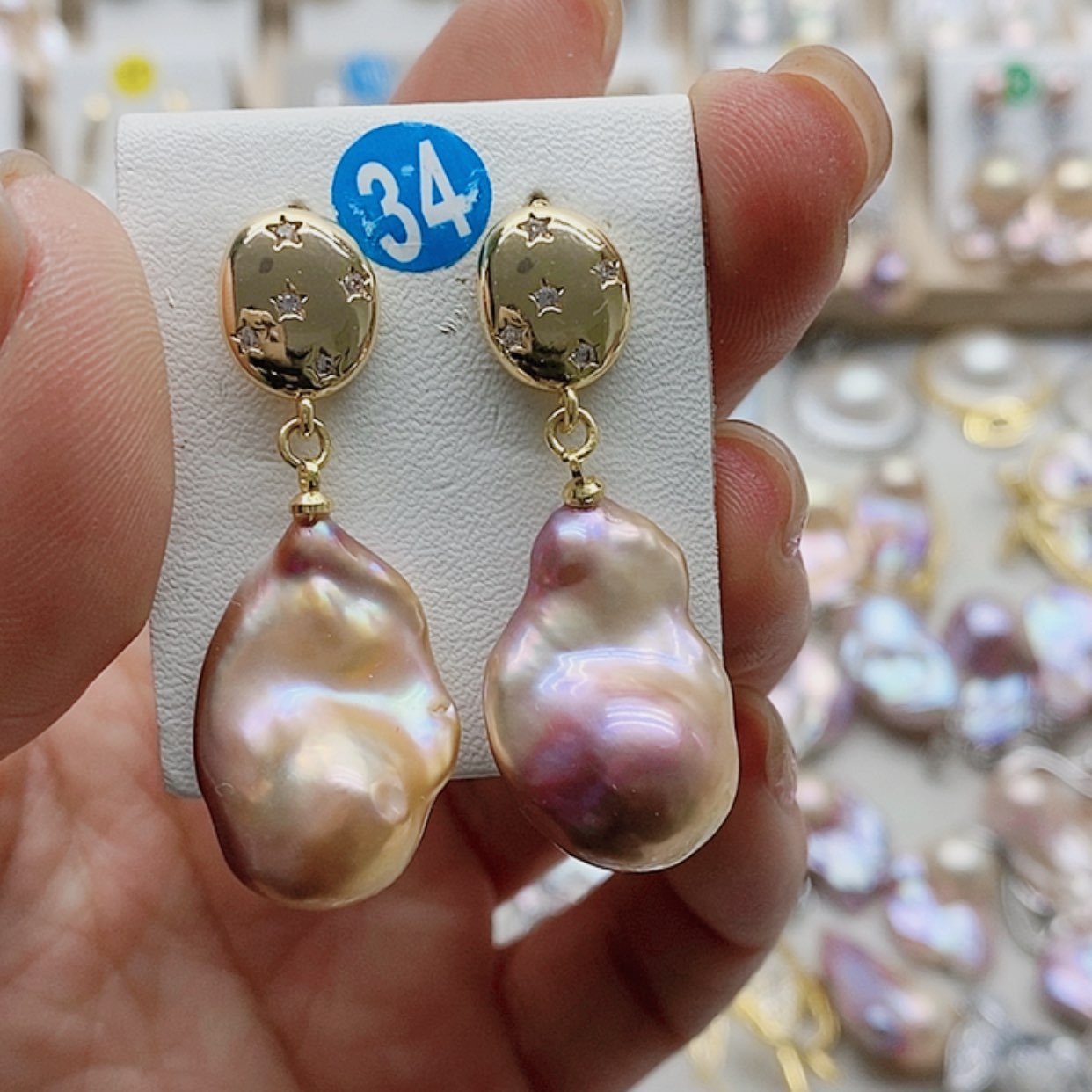 【闪购商品】淡水珍珠耳饰银S925镶嵌