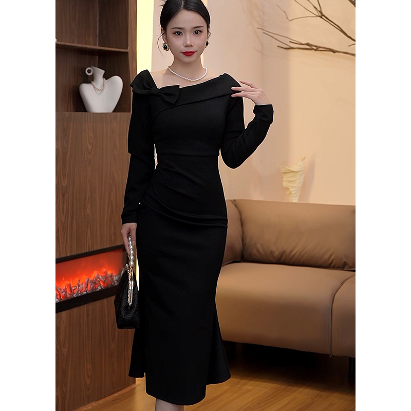 GERUIOUDIAN/格芮欧典1001性感连衣裙露肩长裙晚礼服