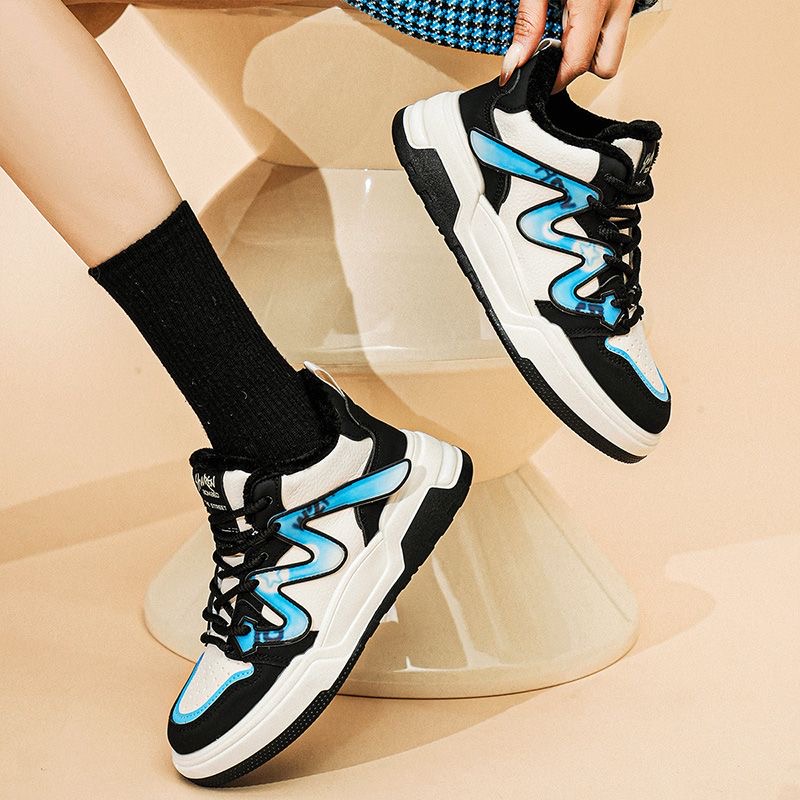 XB23D54405网红松糕底撞色底板新款厚底板鞋鞋百搭百搭休闲鞋