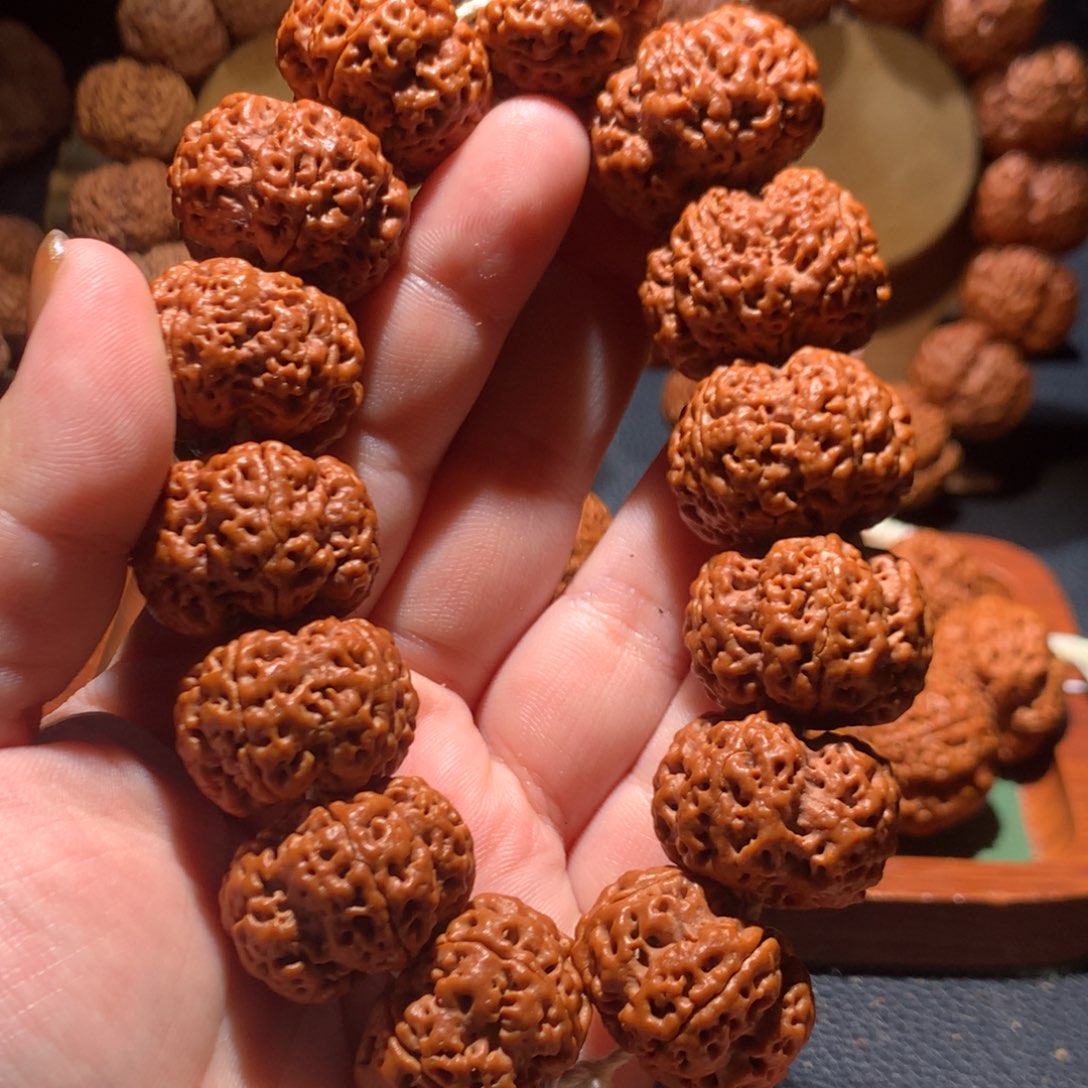 金刚菩提手串25+纽扣梅花定制