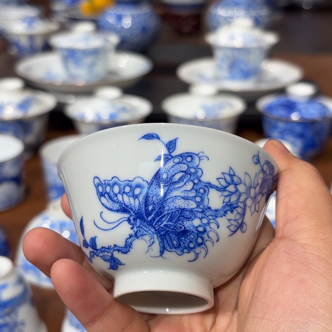 福***r瓷蝶杯 瑕 福利不退不换