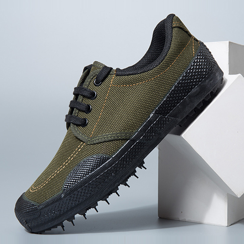 劳动工装干活便宜工作帆布鞋工地上班防滑球鞋劳保透气休闲橡胶