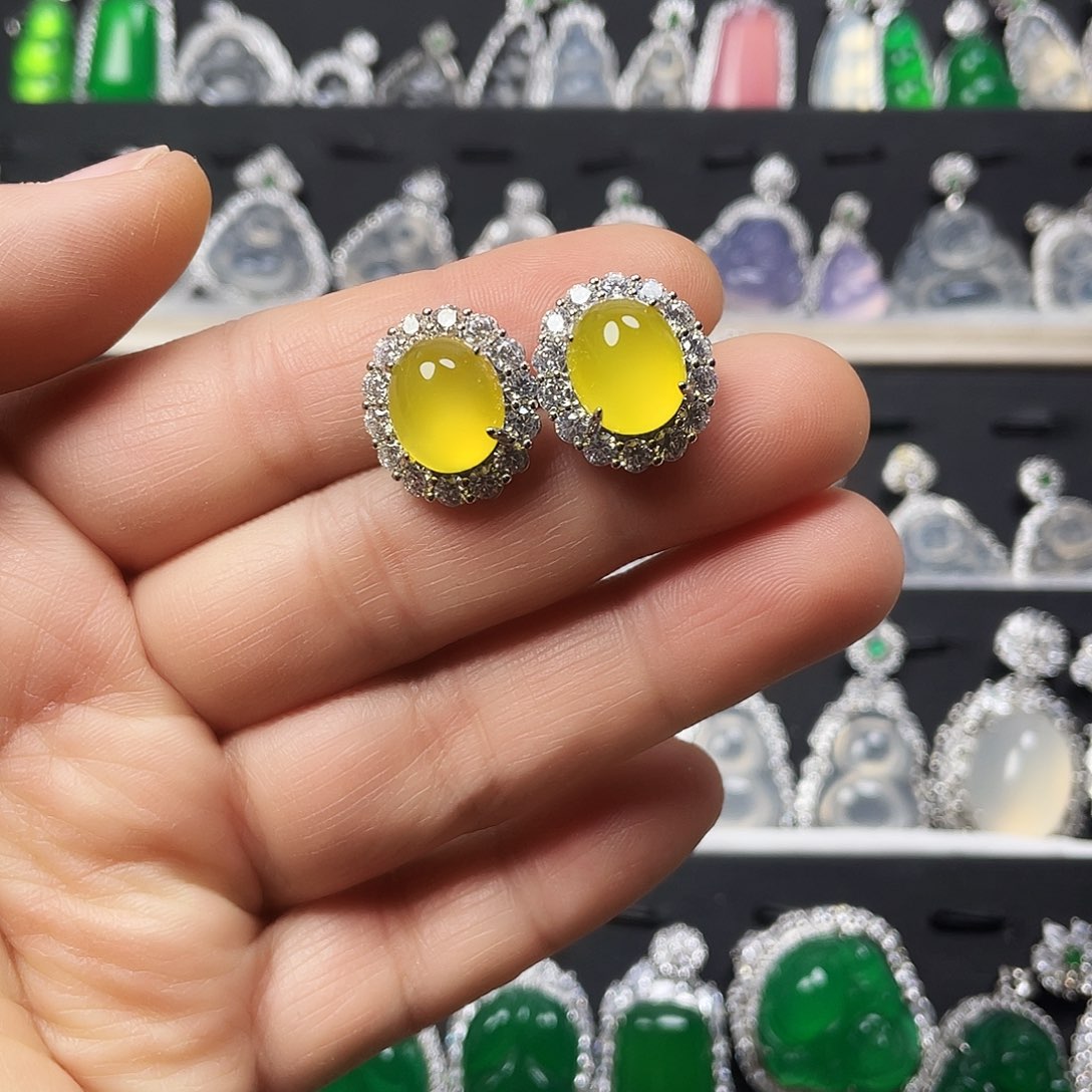 玛瑙/玉髓耳钉合金