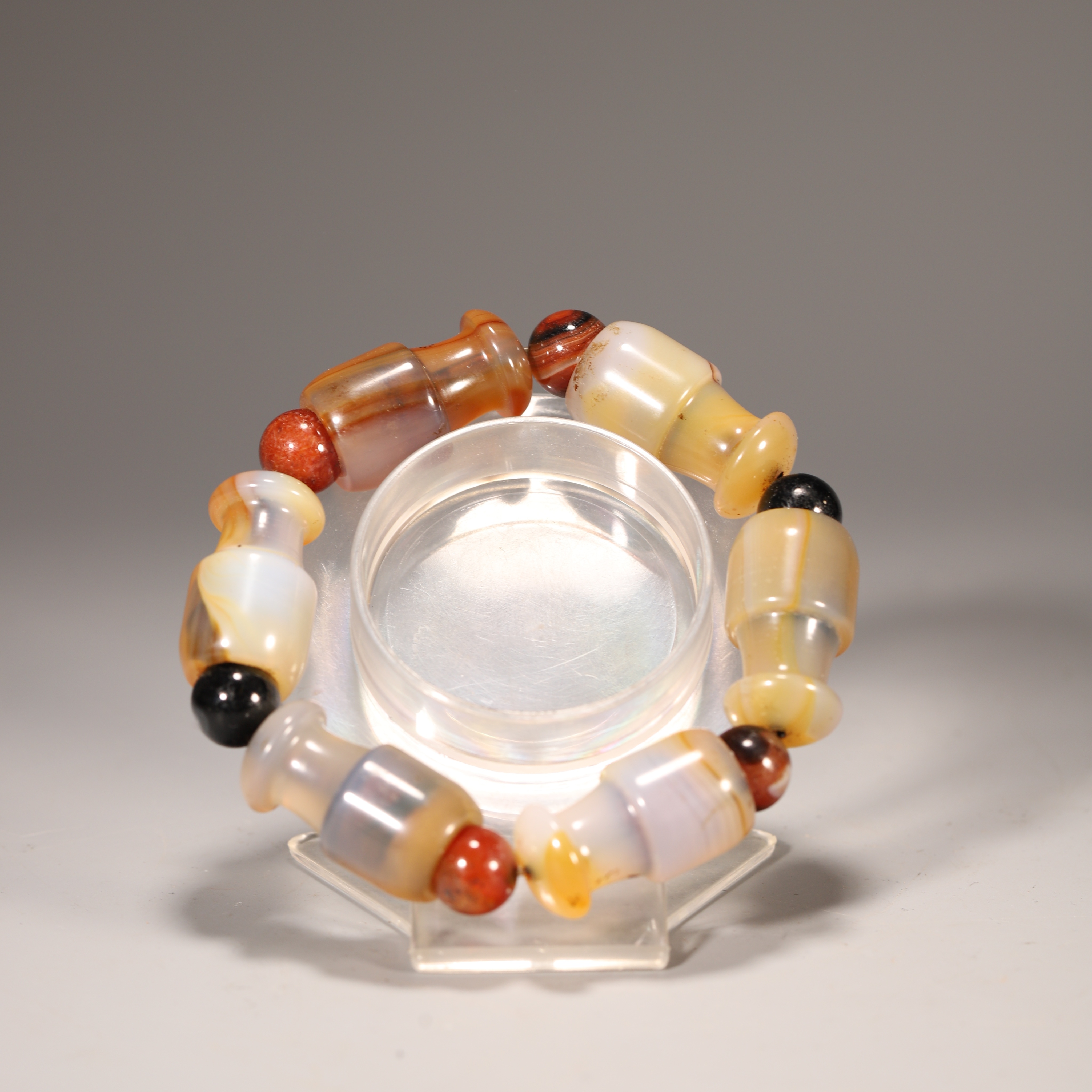 Lot02清代 玛瑙烟嘴型摆件