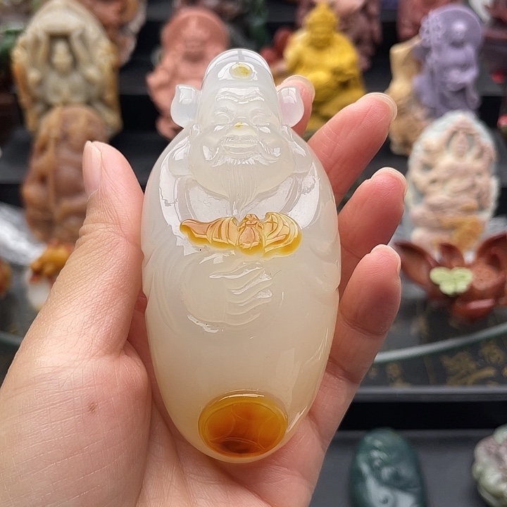 玛瑙/玉髓未镶嵌手把件