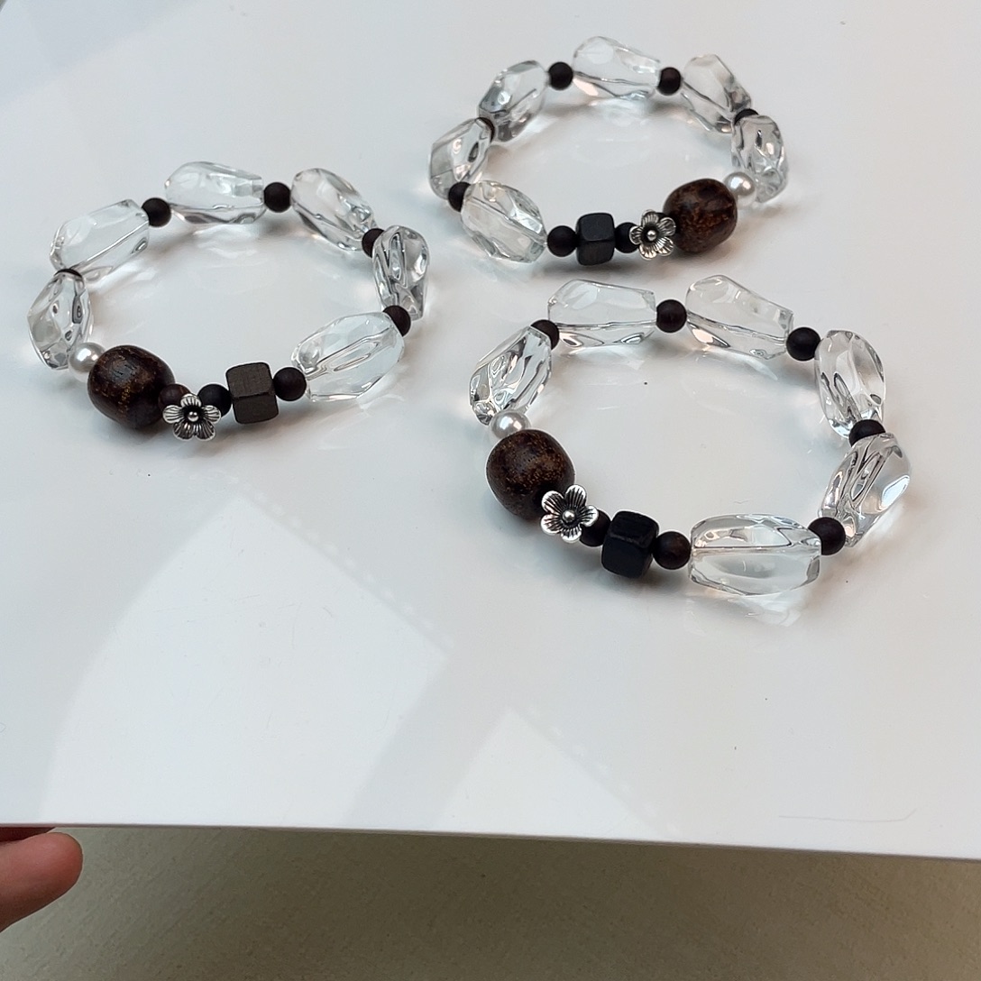 非金属手串白水冰块小花款