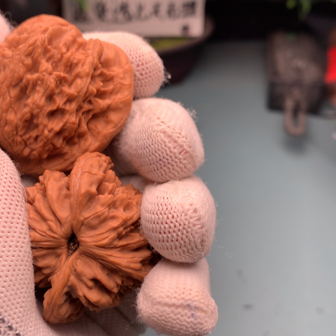 文玩核桃把件虎头4041