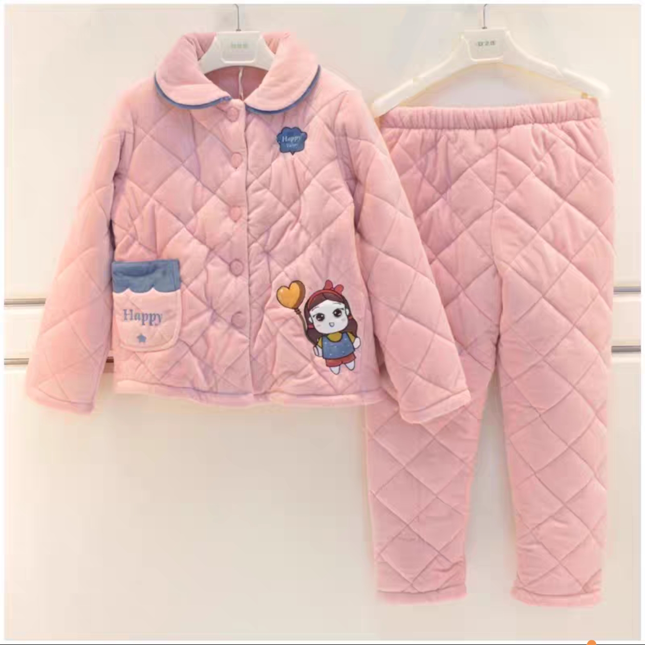 安之伴品牌秋冬夹棉童装睡衣家居服41815