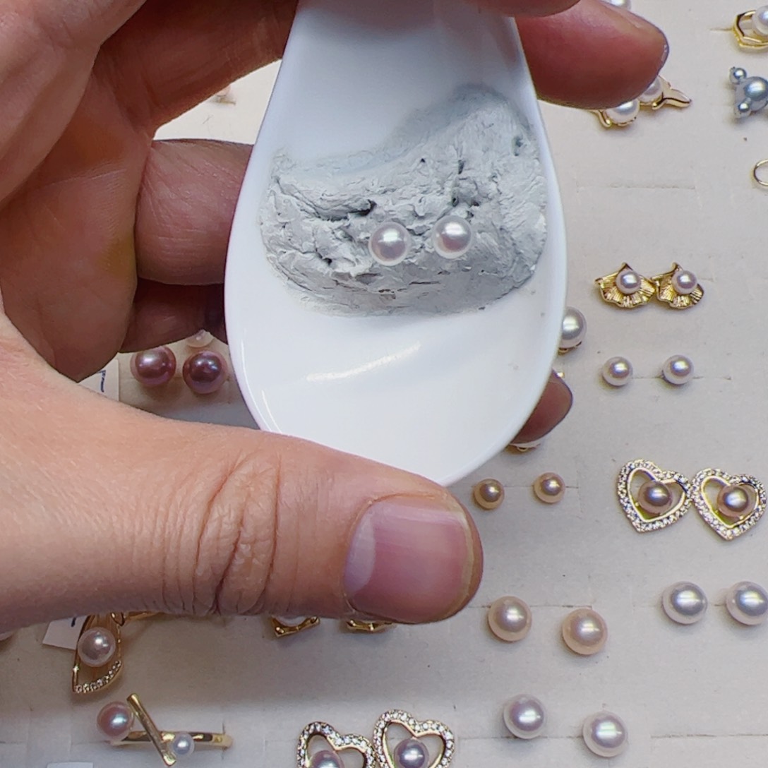 淡水珍珠耳饰合金