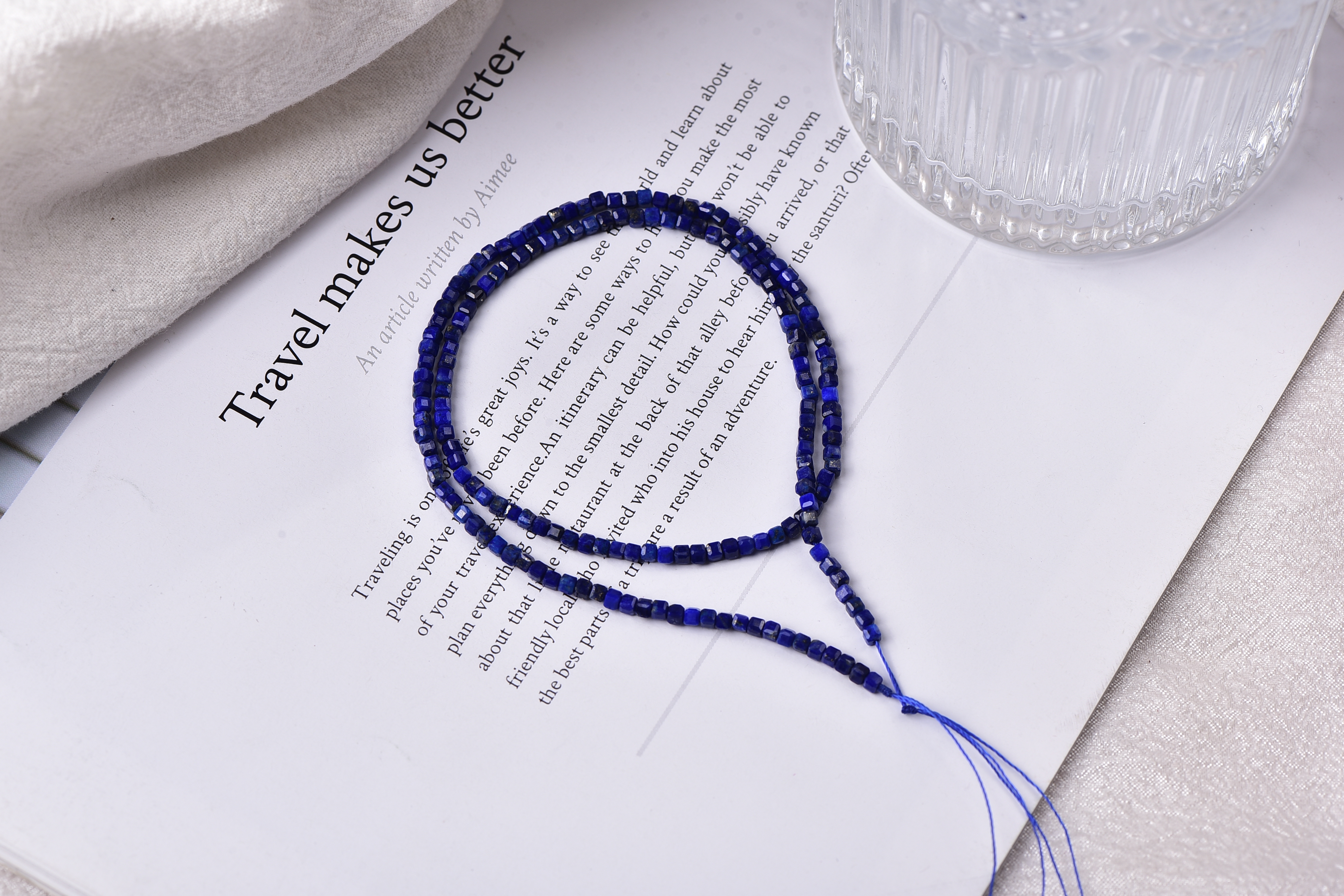 天然青金石2mm方糖手工半成品