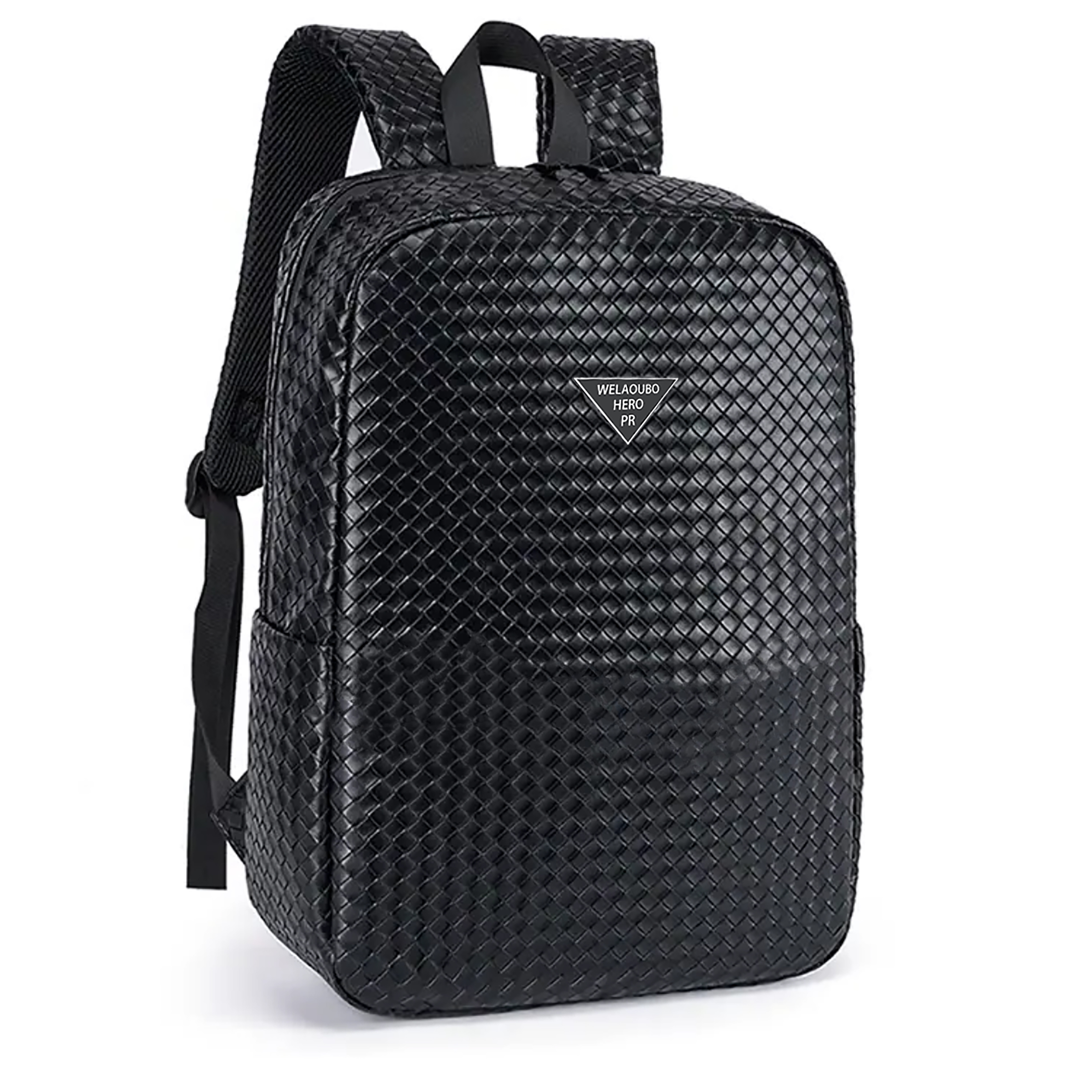 （豹哥补贴)802编织双肩背包新大容量电脑包百搭旅行男女通勤包199