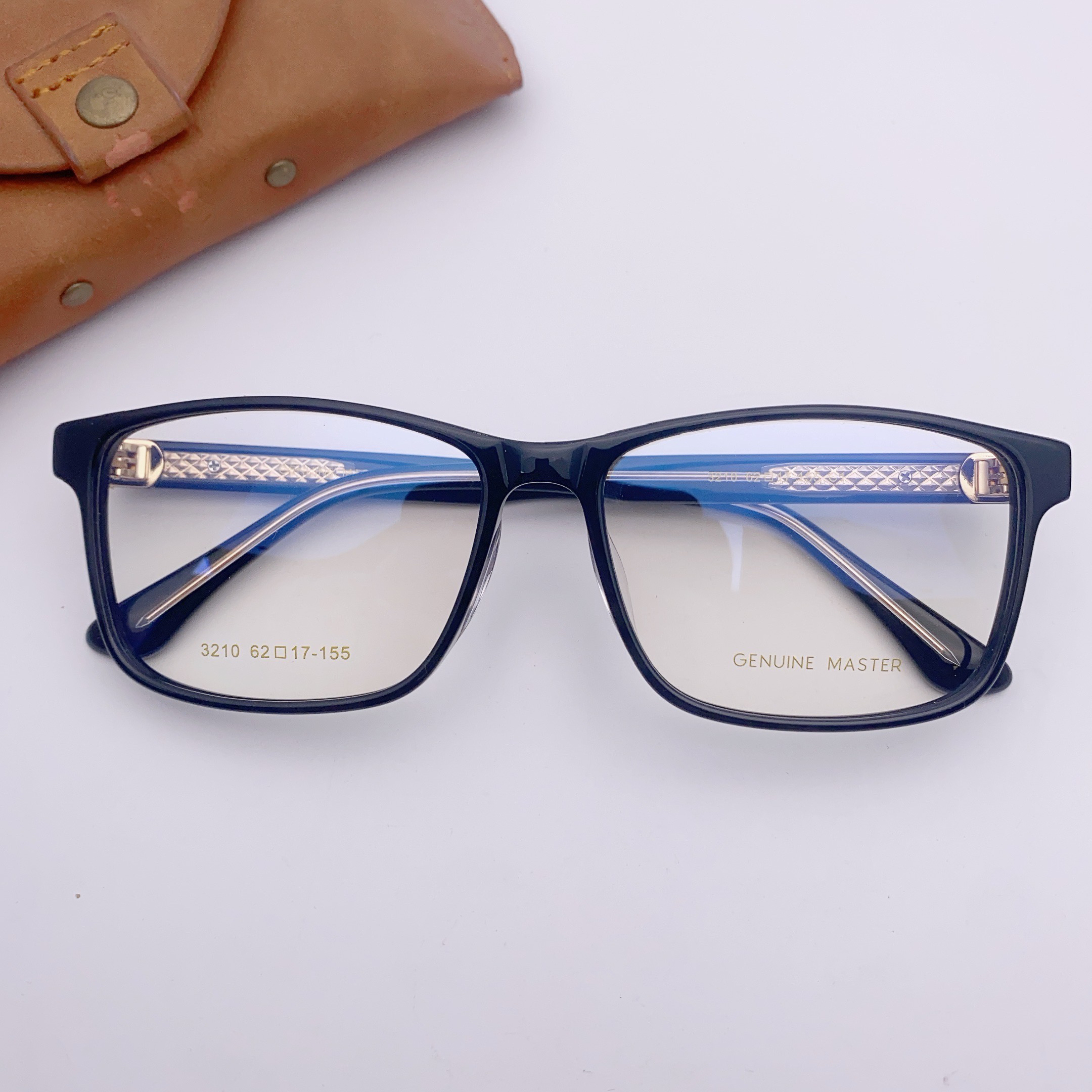 大脸男款深圳高品质眼镜透明黑框工厂板材眼镜框吴镇宇黑色