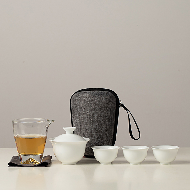 玖硪旺便捷式户外旅行茶具套装车载办公室泡茶神器一壶三杯伴手礼