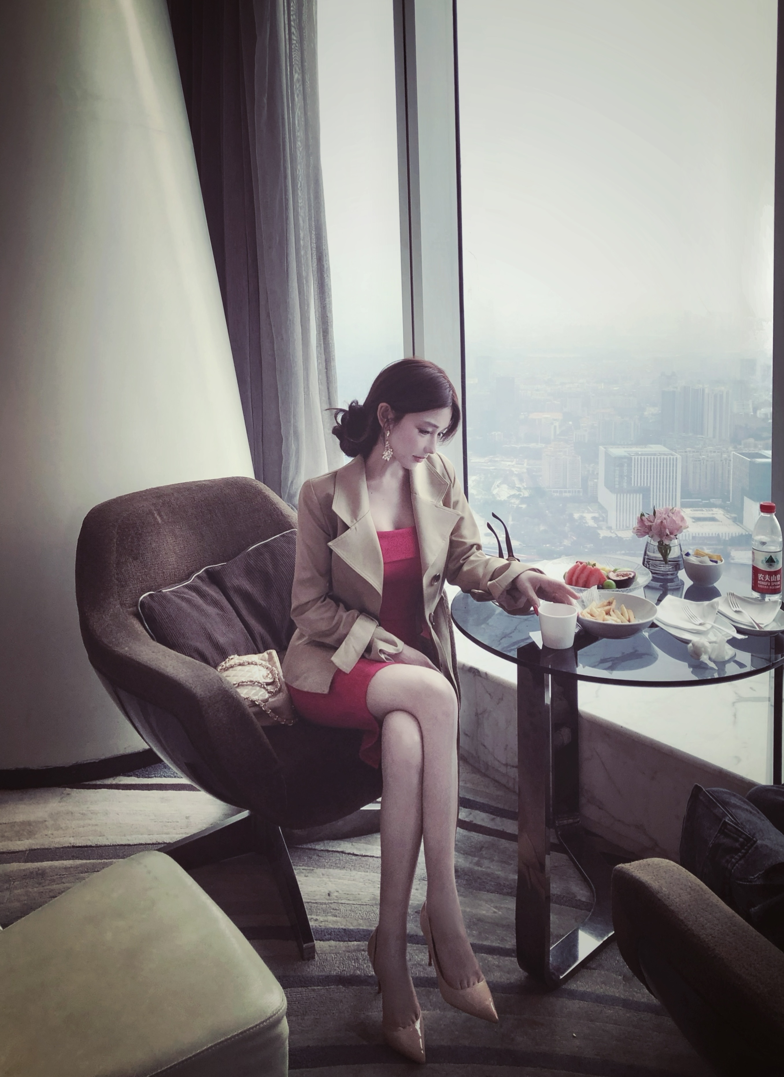 WW原创「莓果纸夏」气质百搭女士经典夏季法式小众设计感风衣抹胸裙