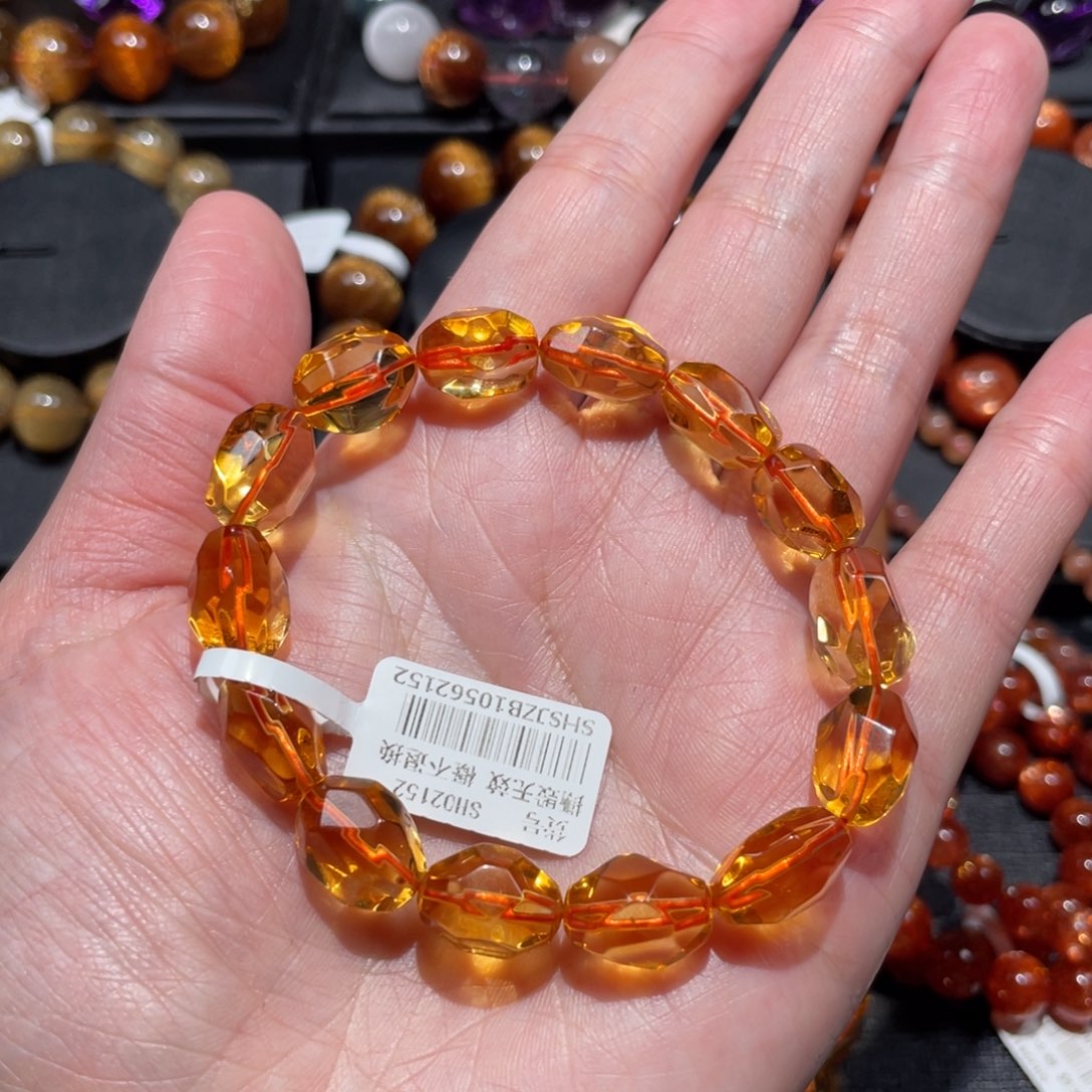 手链水晶未镶嵌黄水晶随形