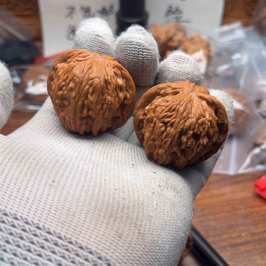 文玩核桃把件磨盘