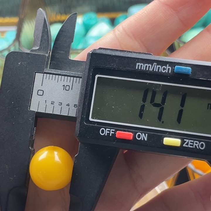 蜜蜡裸石未镶嵌微瑕14mm蜜蜡圆珠