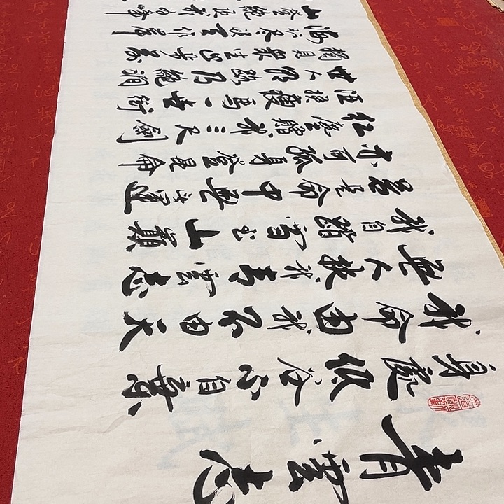 书法青云志李保军白宣180乘48厘米左右