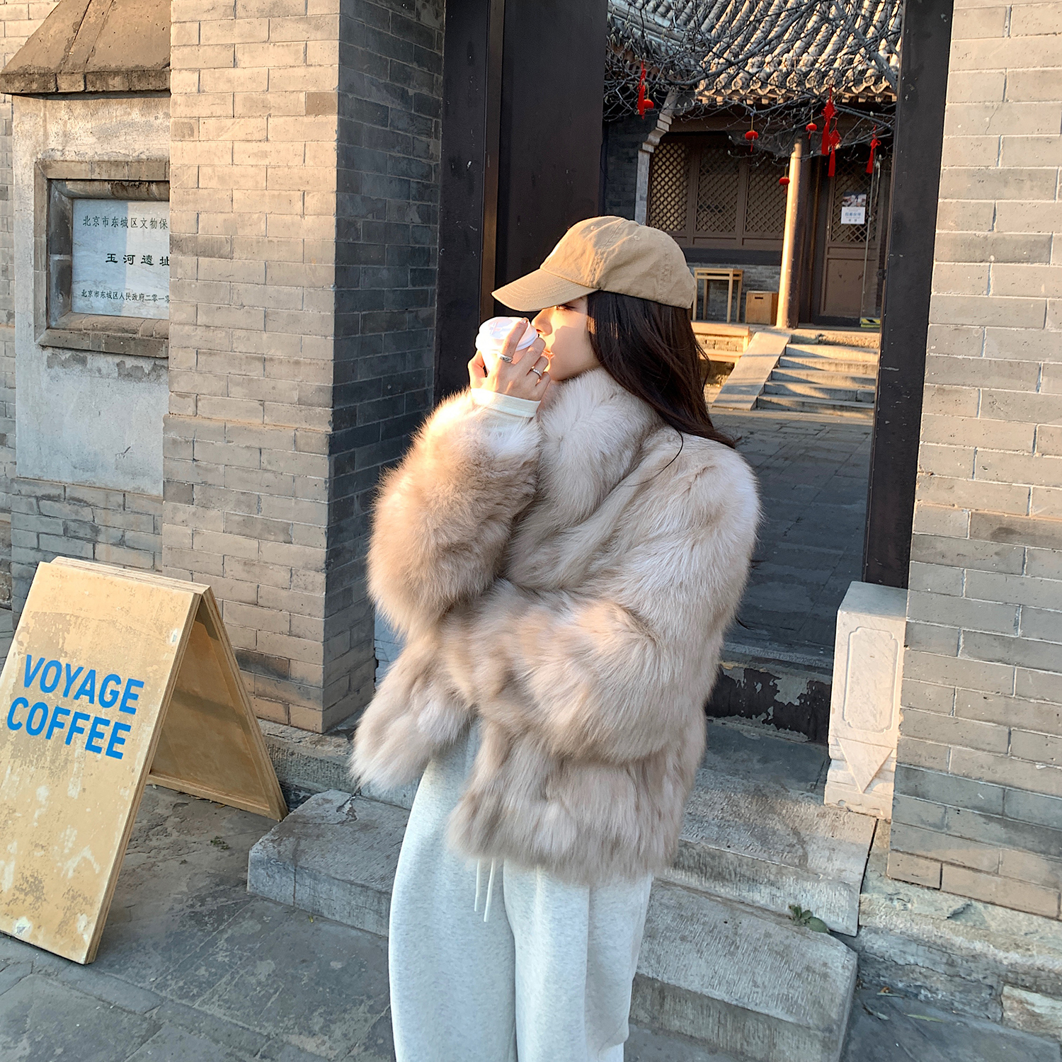 神明小奶狐"奢级重磅狐狸毛双色染色贵气冷艳与时髦立领