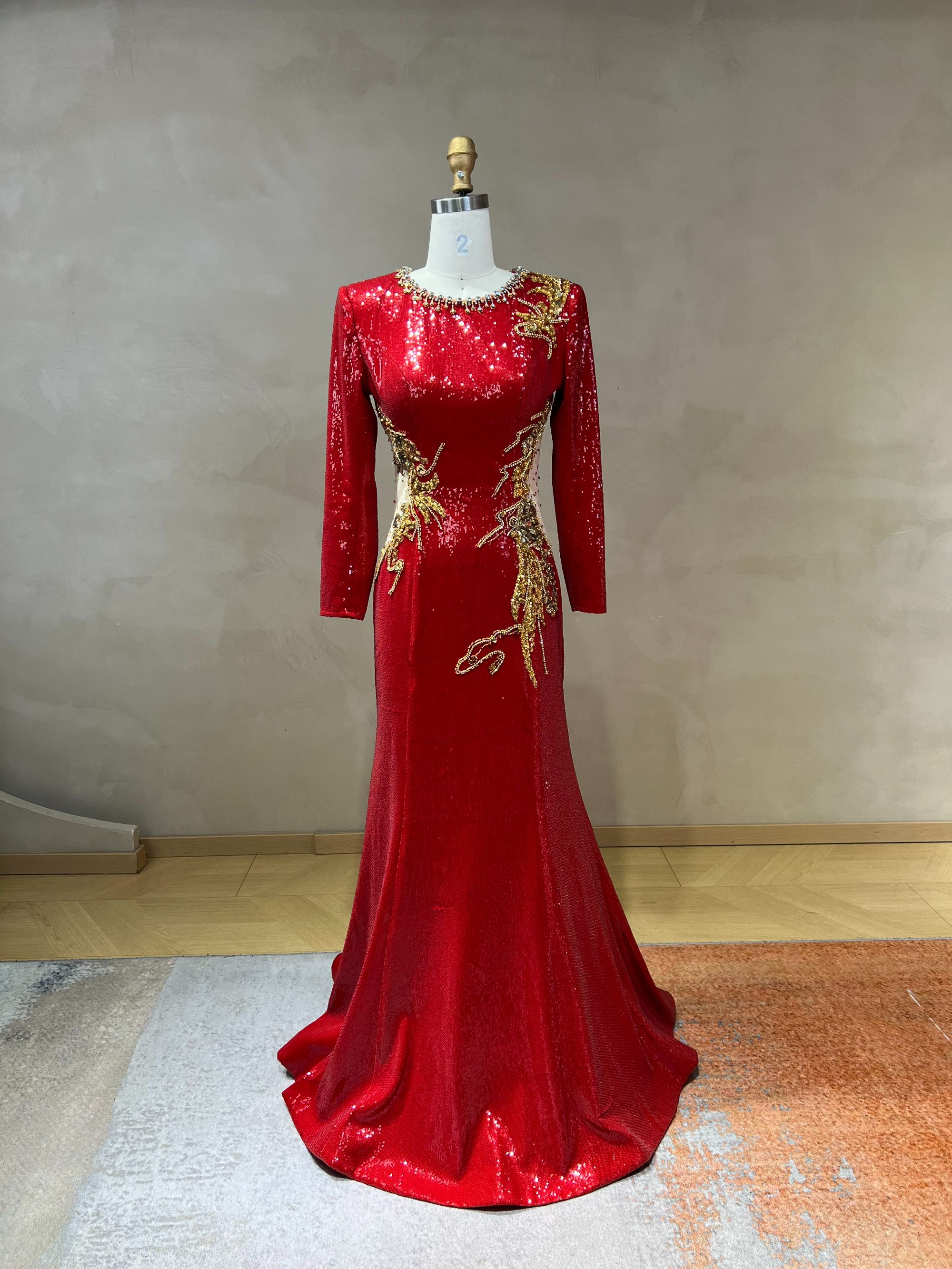 新款亮片晚礼裙高端轻奢气质主持年会显瘦演出服