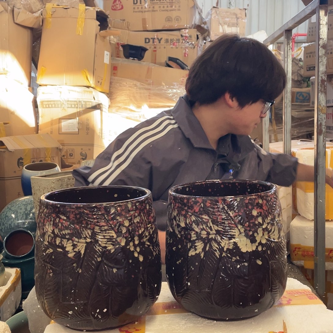 红陶宜兴紫砂花盆