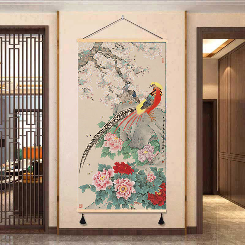 中式花鸟字画水墨风适用室内挂画多种款式可选