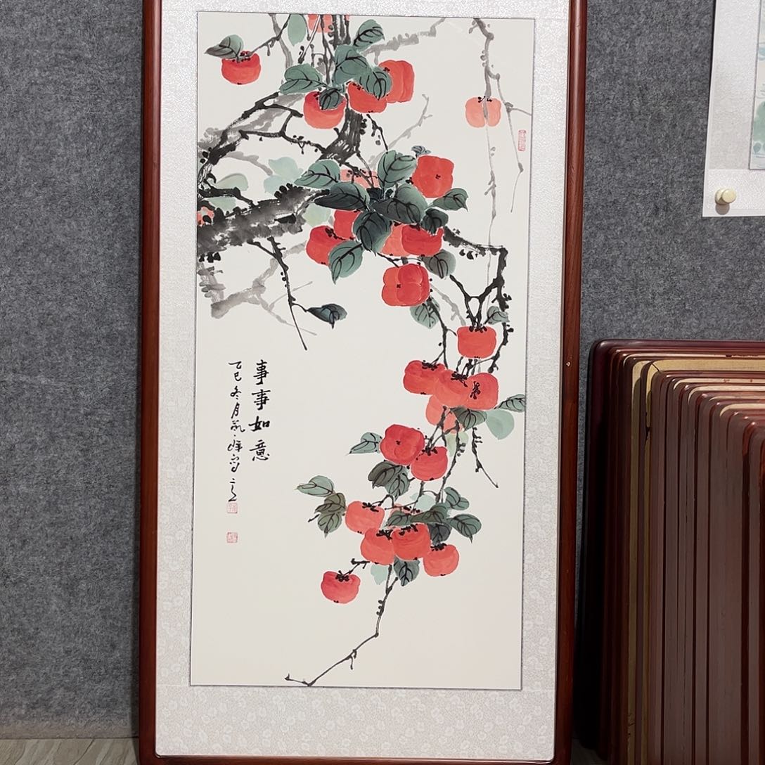 国画书画作品带框63×123