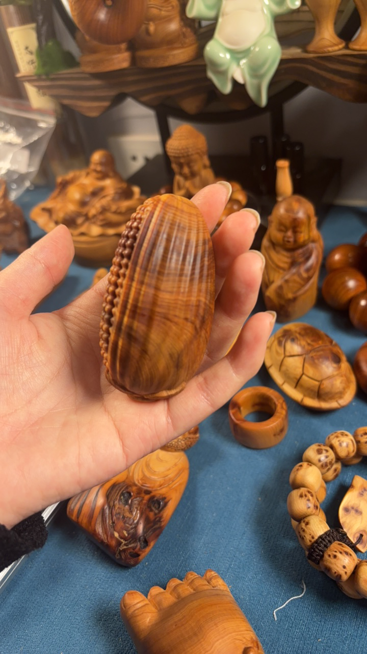 精品崖柏手把件玉米 307