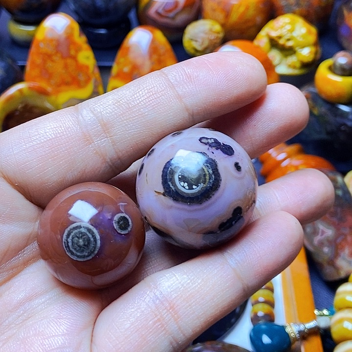 玛瑙/玉髓手把未镶嵌风*雨