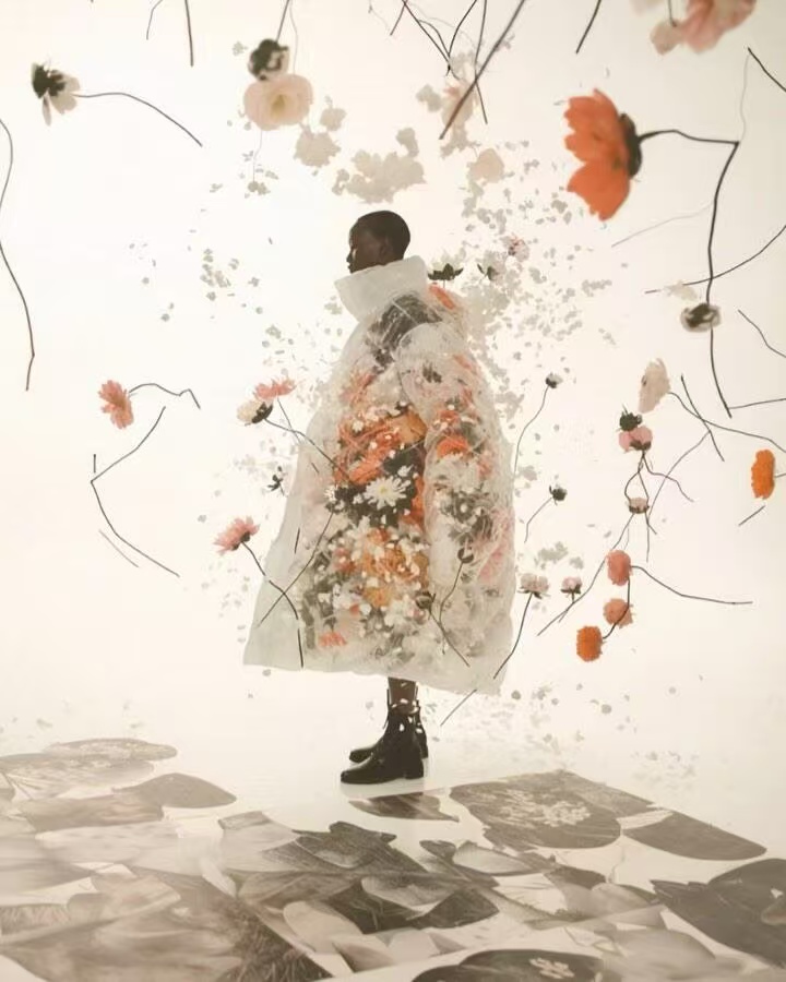 【51561-K33】“2025秋冬新款”重工刺绣短袖男女同款