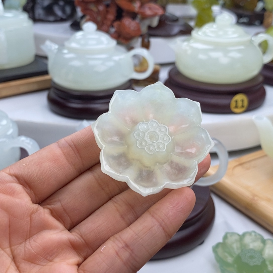 岫玉未镶嵌四大名玉香插