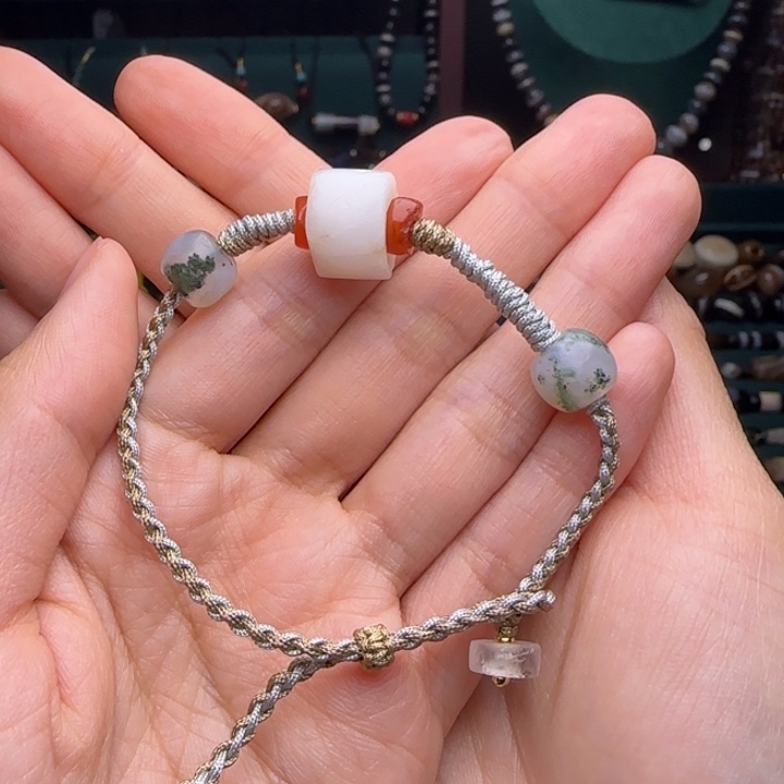 未镶嵌手链石英质玉yi ceng ru guo