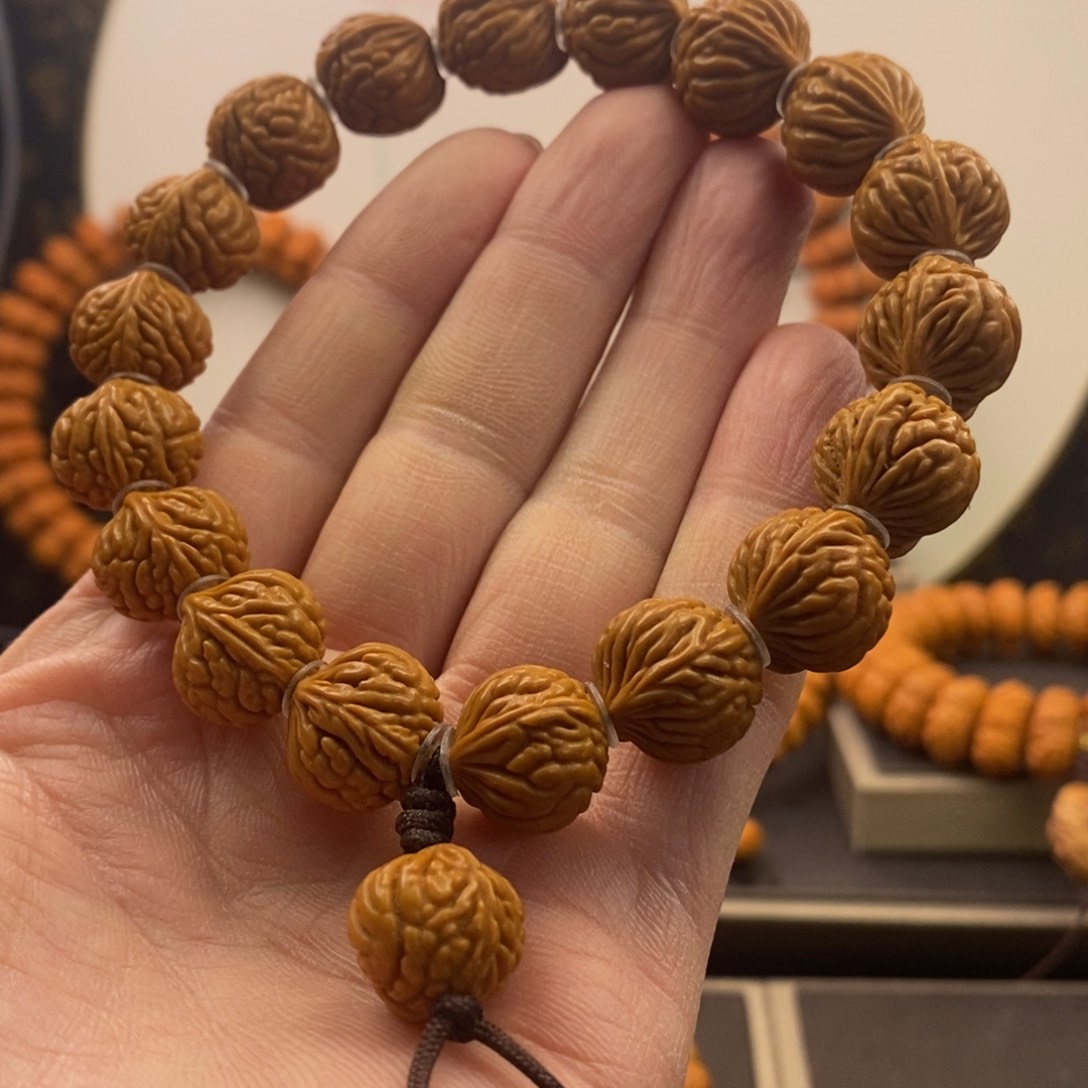 桃核手串15火龙纹手串