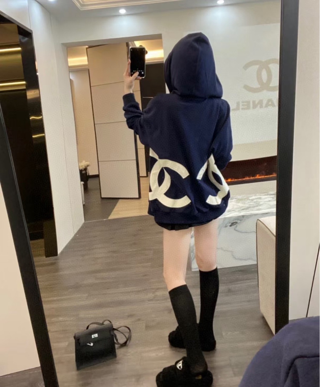99新 Chanel/香奈儿 拉链开衫卫衣 36码 01115