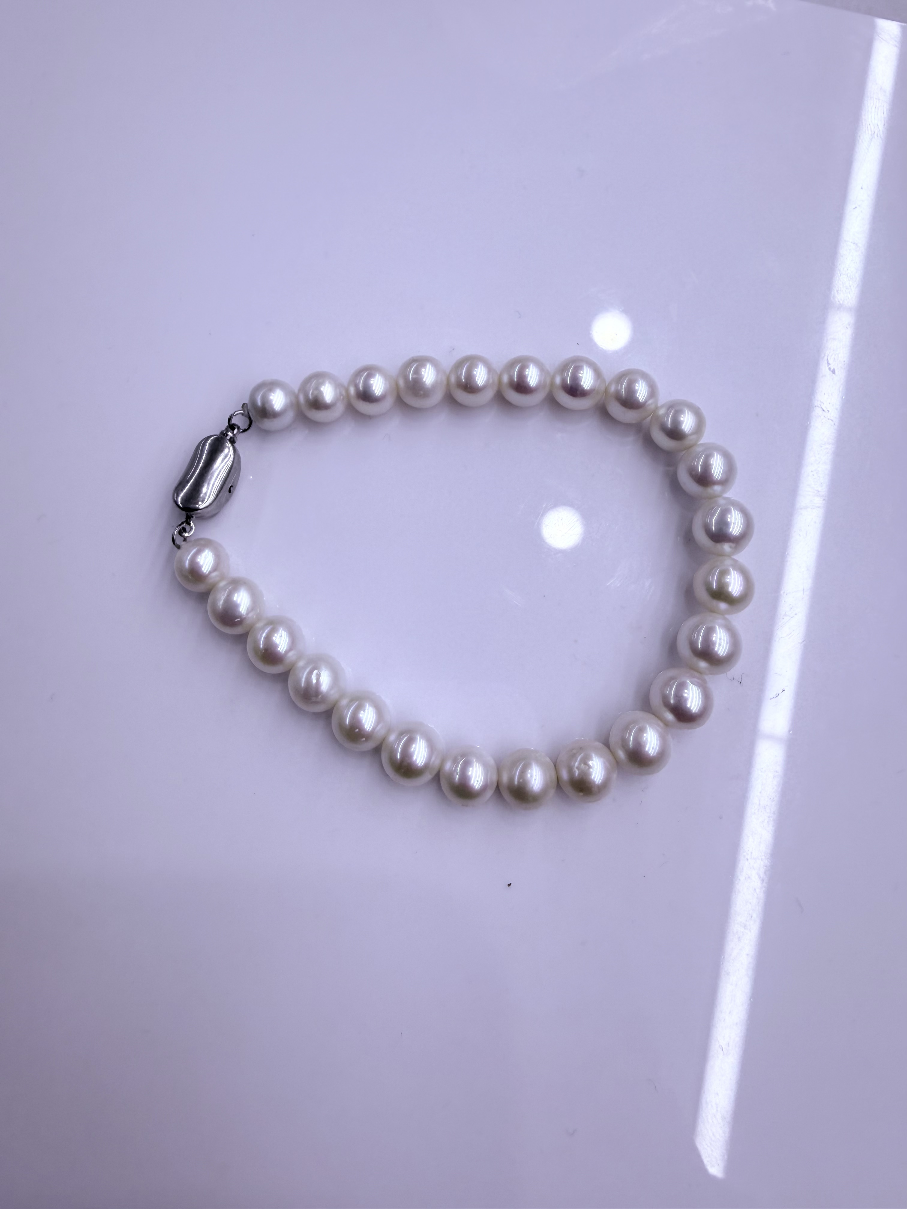 【毕业款】7-8mm天然淡水无核珍珠手链气质时尚百搭简约经典