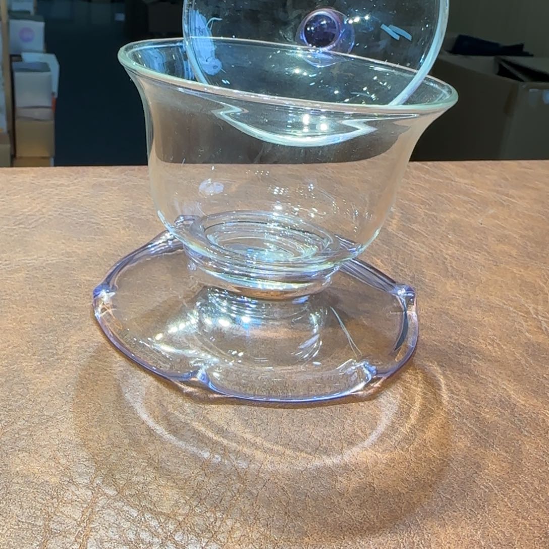 淼***淼禾器禅语盖碗浅紫色