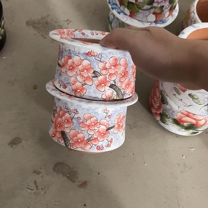 满38包邮 景德镇幸运花盆