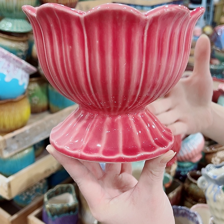 有孔，凑单福利满10元发货陶瓷多肉花盆！