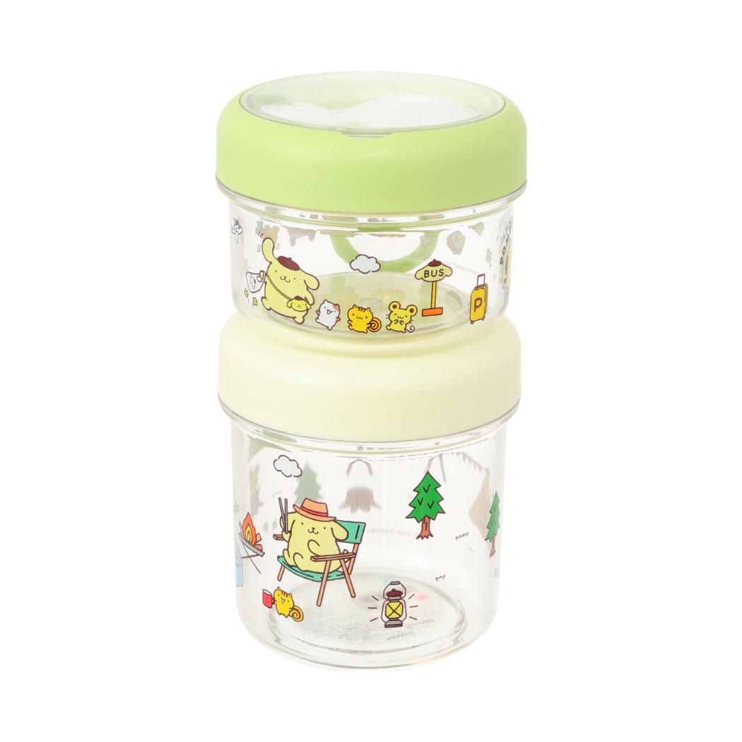 Sanrio characters一起出发联名系列餐盒2件套-布丁狗&名创优品