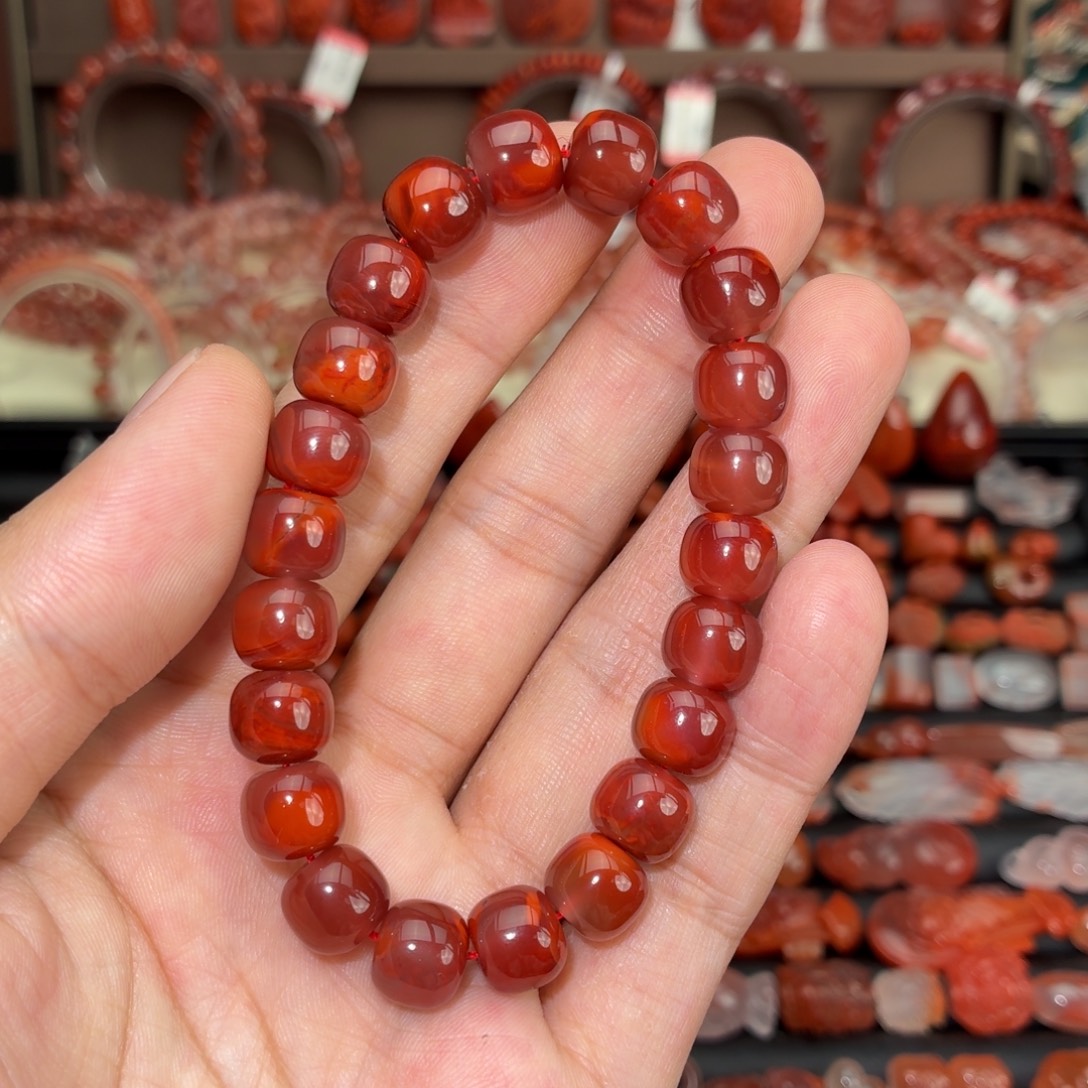 南红玛瑙未镶嵌颈饰老型10+