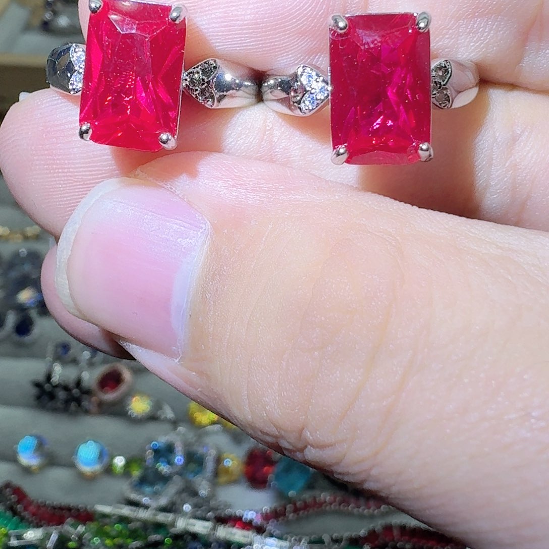 托帕石戒指银S925镶嵌