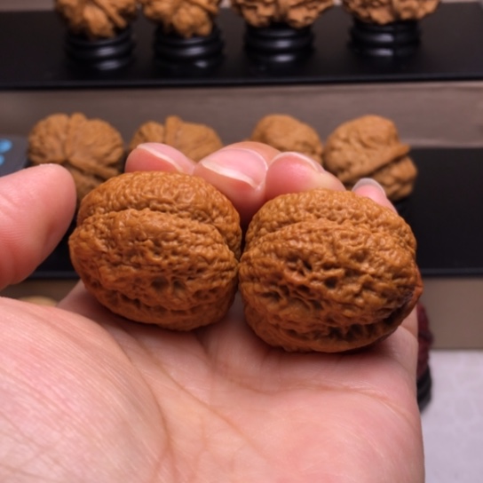 文玩核桃把件古树蚂蚁开背金蟾王32