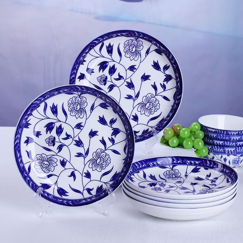 景德陶瓷青花盘六只