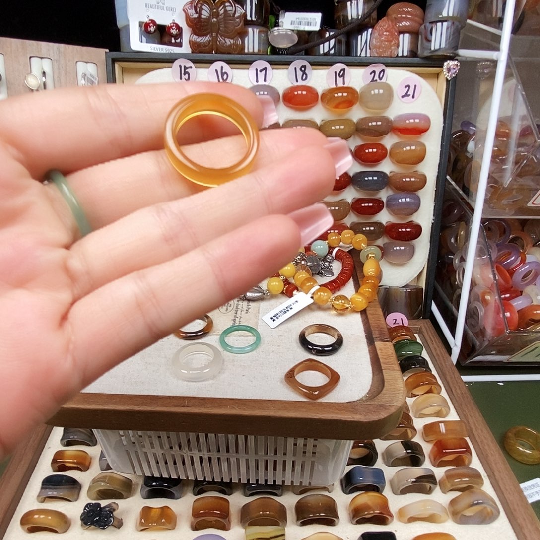 ╰****玛瑙/玉髓合金戒指