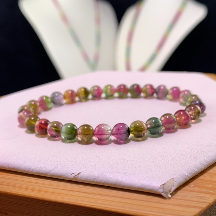 双色碧玺手链未镶嵌