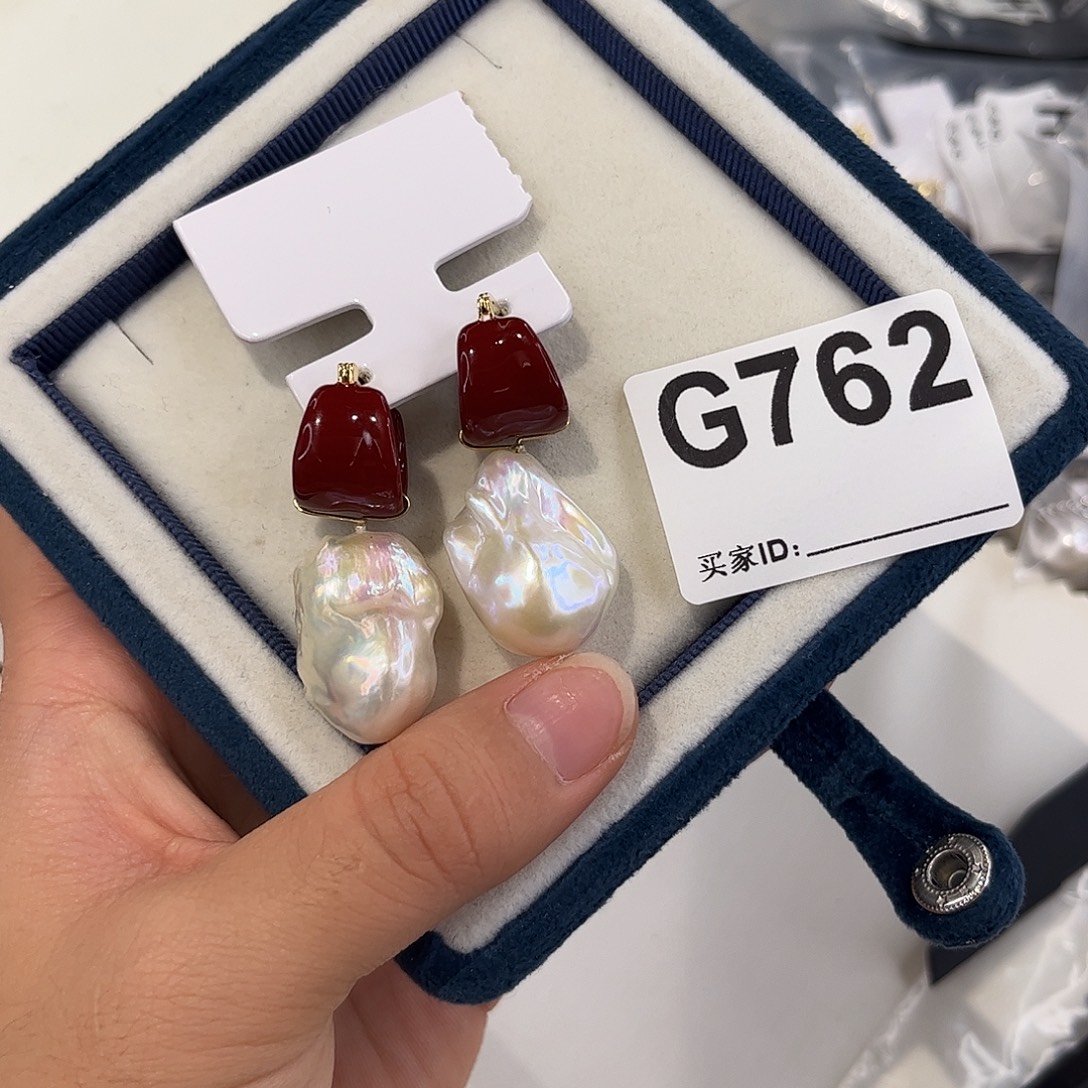 淡水珍珠耳饰合金