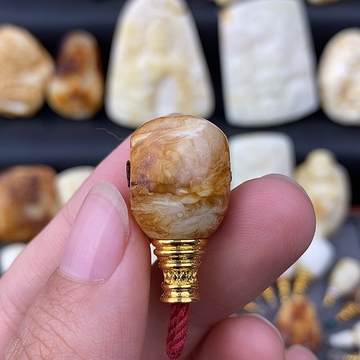 琥珀未镶嵌裸石14三通